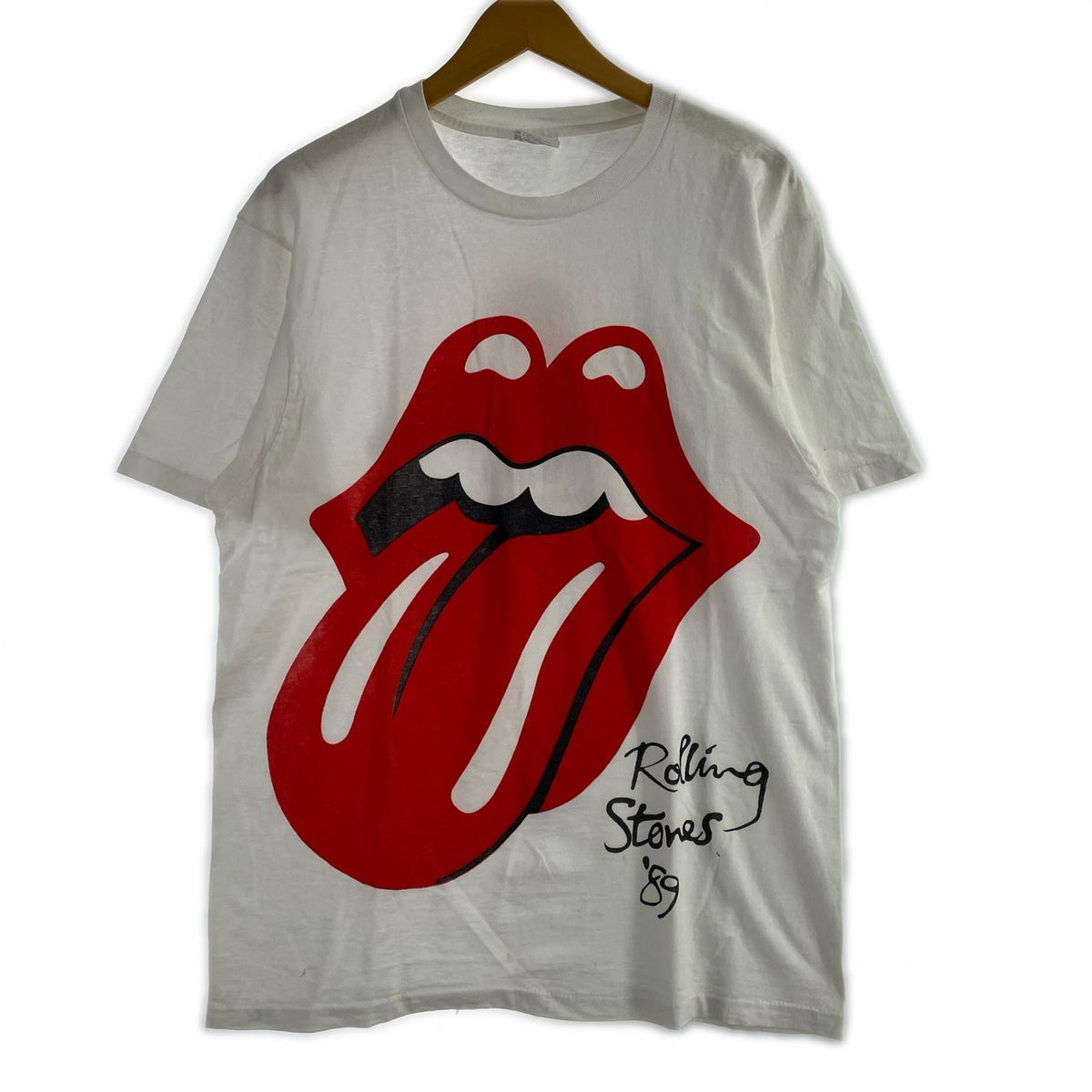 半袖Ｔシャツ 90s HANES ROLLLING STONES 89年ツアー (L) L ホワイト