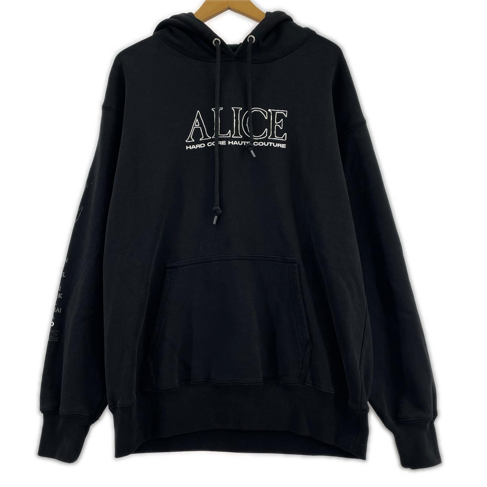 パーカー ALICE HOLLYWOOD ALICEDE METAL PO HOODIE L ブラック