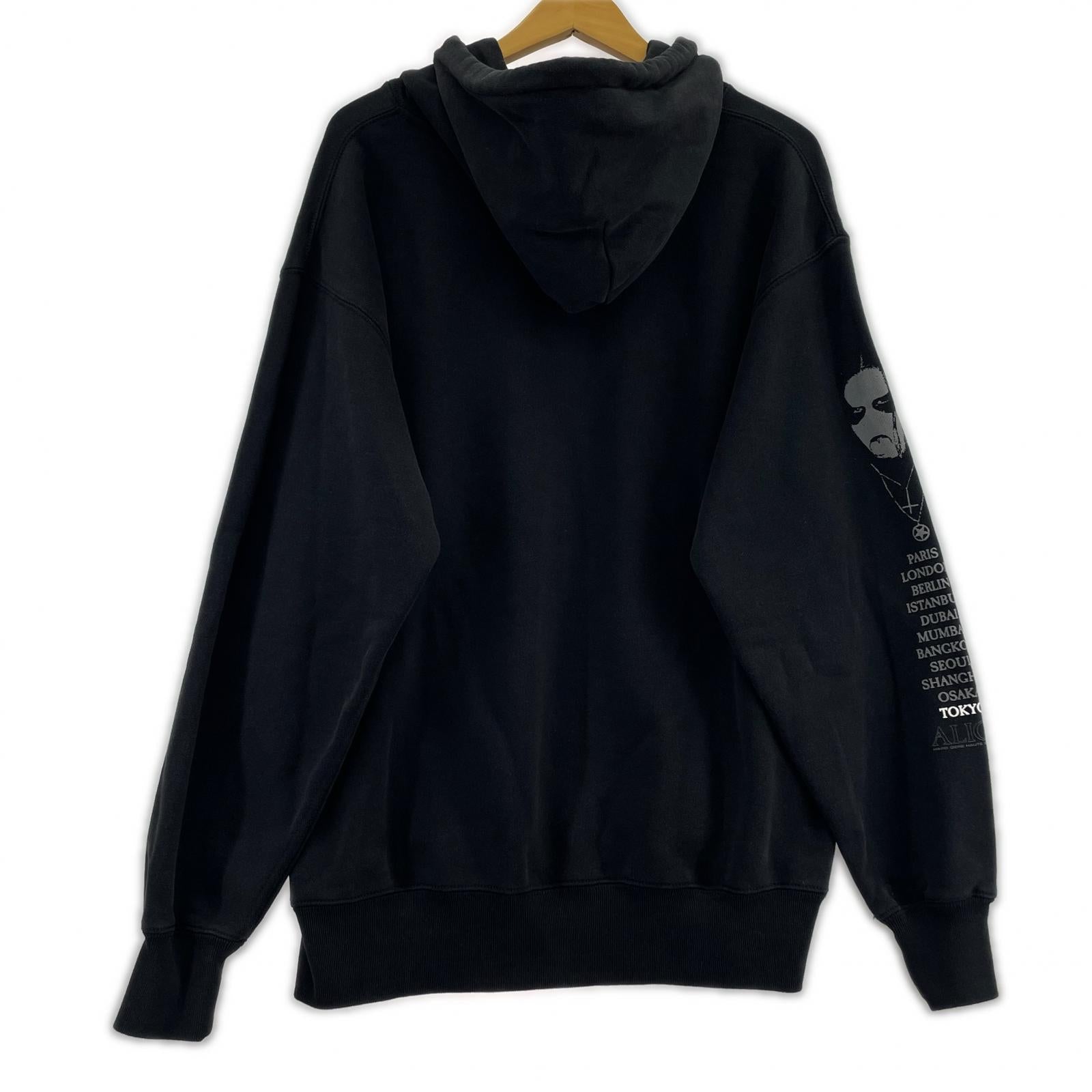 パーカー ALICE HOLLYWOOD ALICEDE METAL PO HOODIE L ブラック