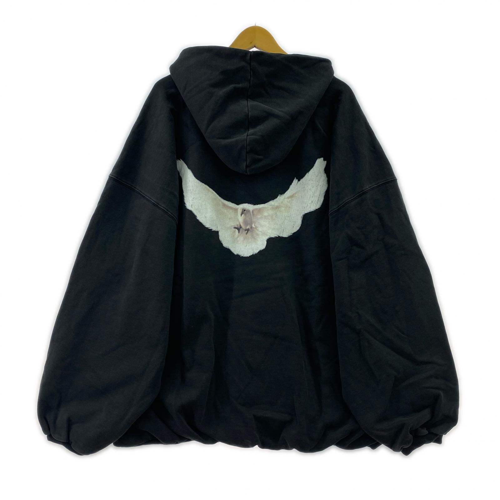 パーカー YEEZYGAP Dove Shrunken Hoodie BLK L L ブラック