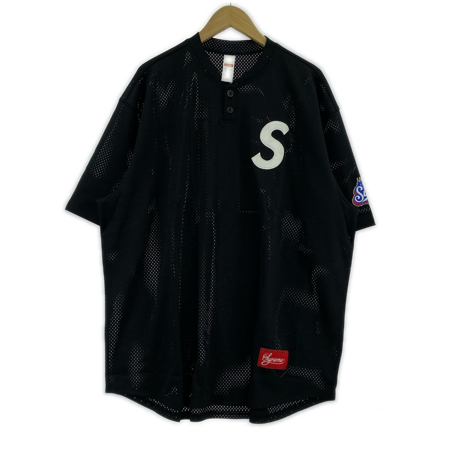 半袖シャツ Supreme 24AW S Logo Baseball Henley XXL 黒 ブラック