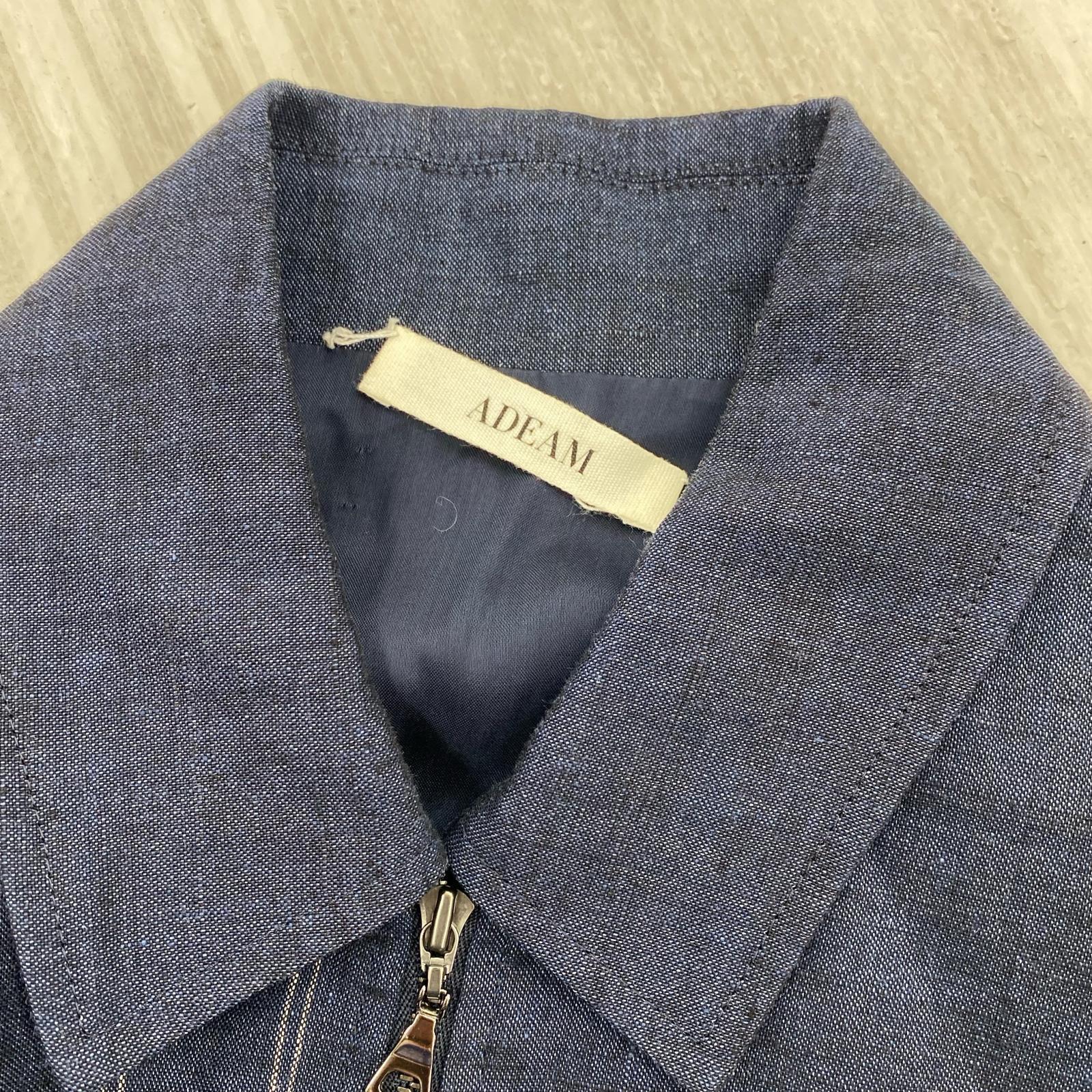ワンピース ADEAM ストライプワンピース ネイビー