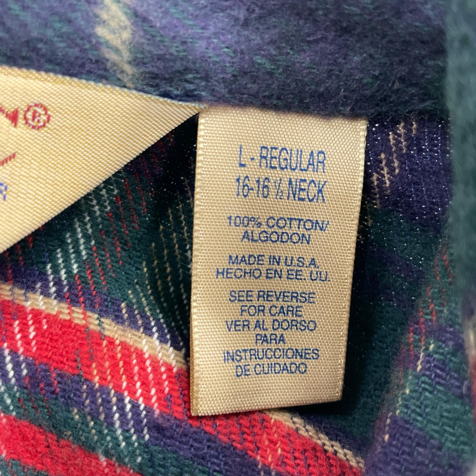 長袖シャツ 90s BIG MAC USA製 ネルチェックシャツ L ネイビー