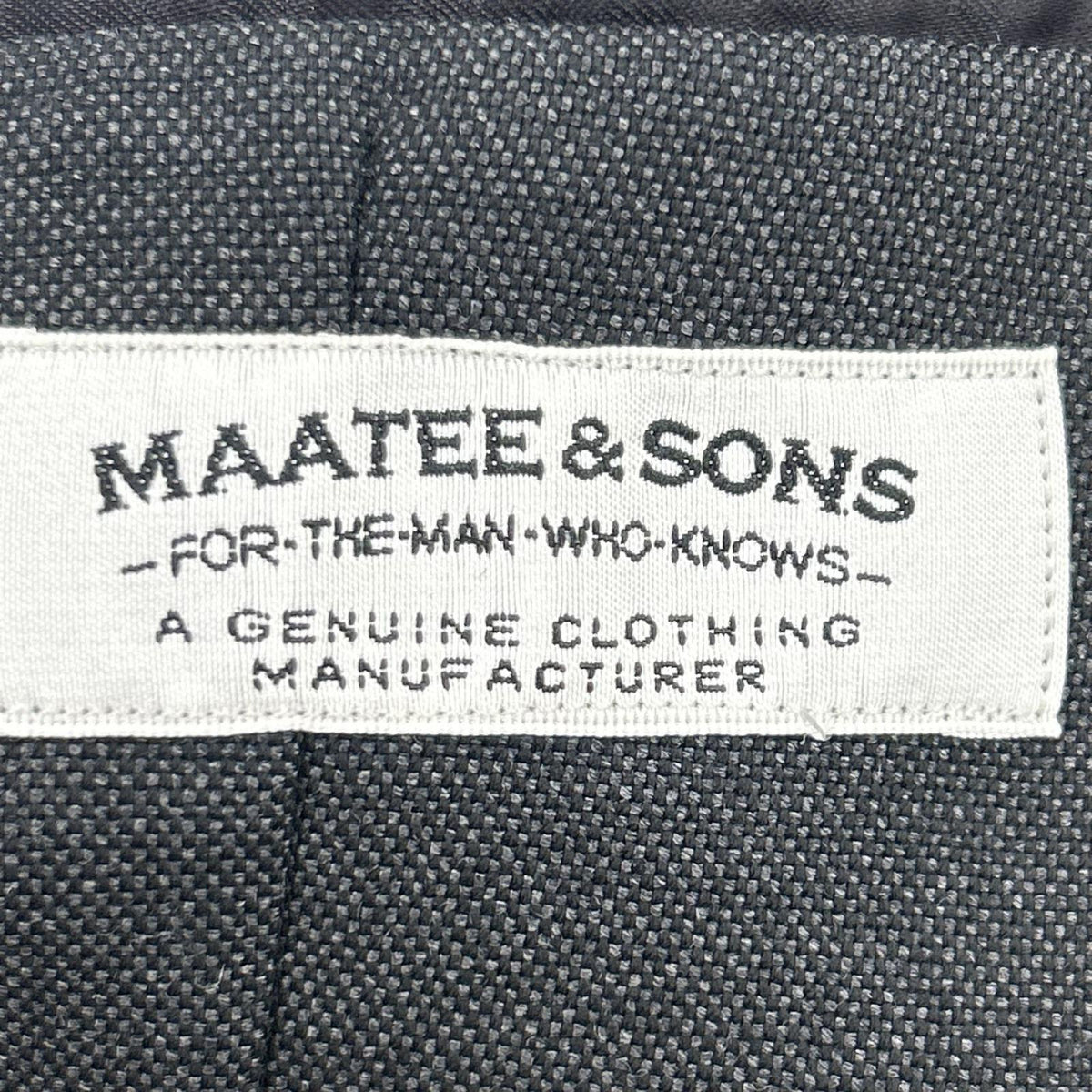 テーラードジャケット MAATEE＆SONS SINGLE TAILORED UNCON ﾃｰﾗｰﾄﾞｼﾞｬｹｯﾄ 3 3 ブラック