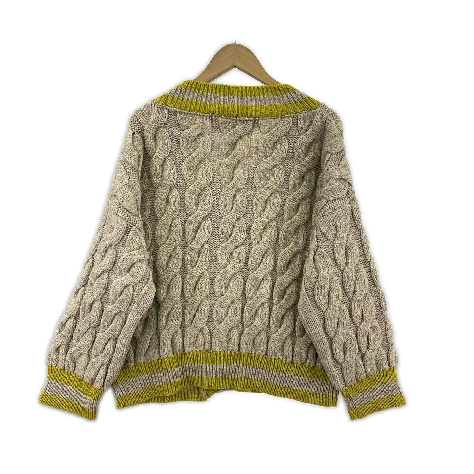 カーディガン oldderby knitwear M ベージュ
