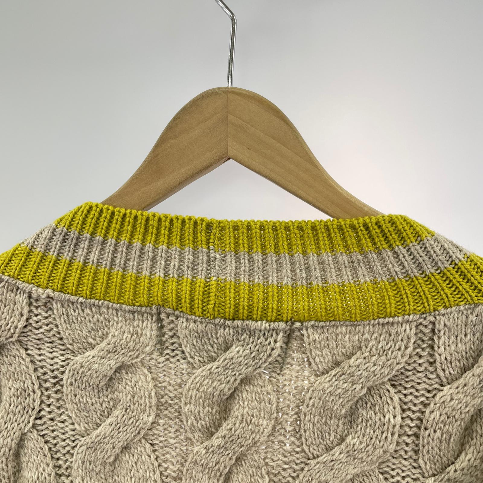 カーディガン oldderby knitwear M ベージュ