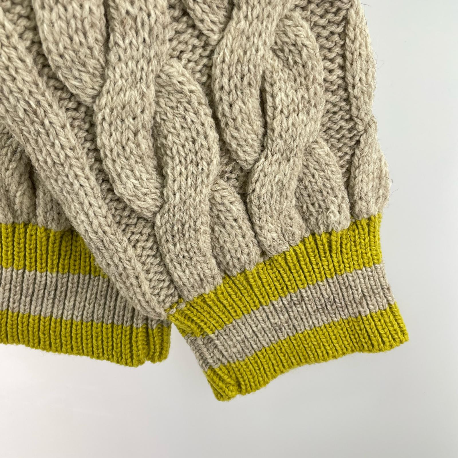 カーディガン oldderby knitwear M ベージュ