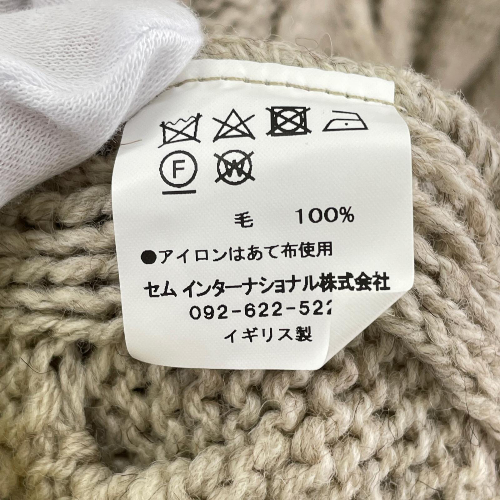 カーディガン oldderby knitwear M ベージュ