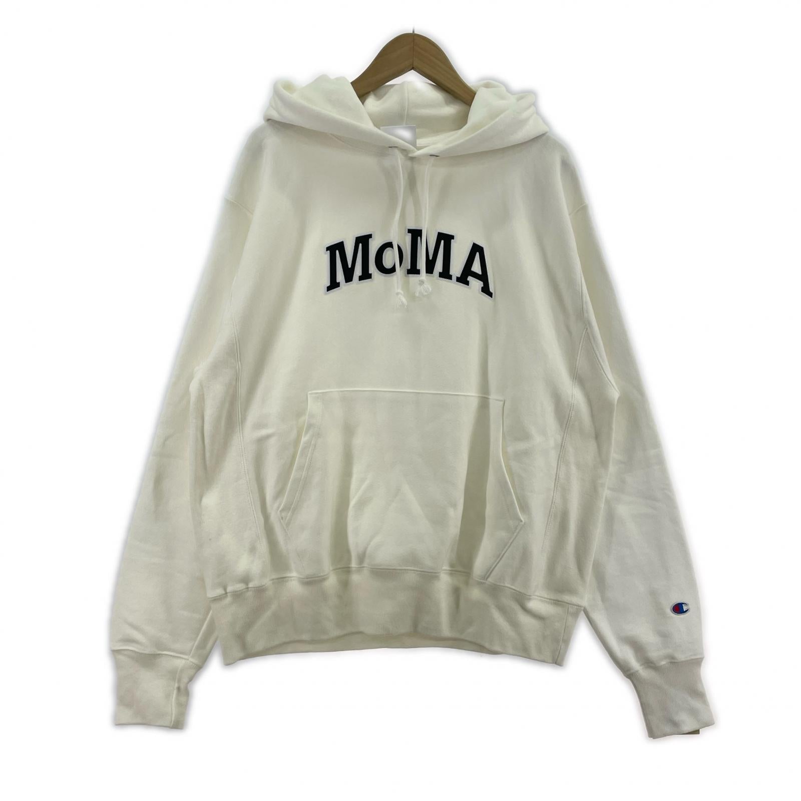 パーカー Champion ×MOMA REVERSE WEAVE パーカー M 白 M ホワイト