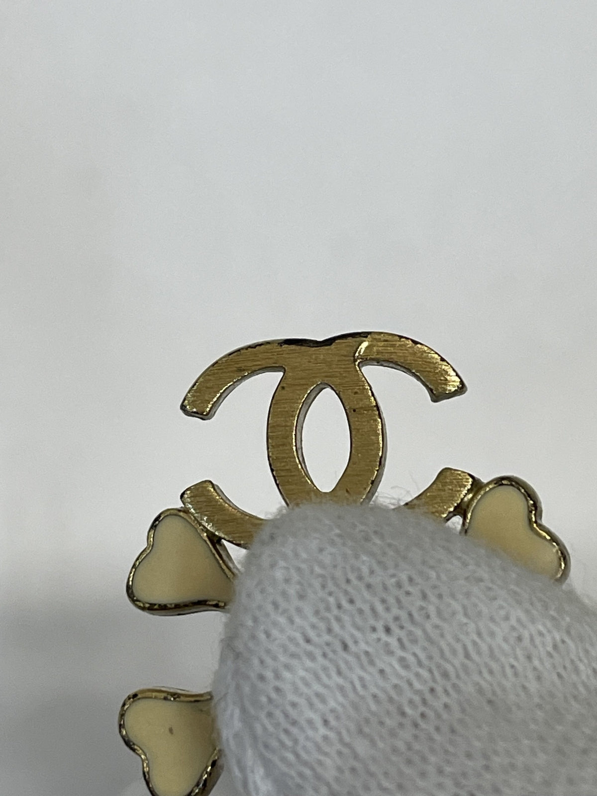 CHANEL 03ss クロスボーン ココマーク 両耳ピアス ゴールド