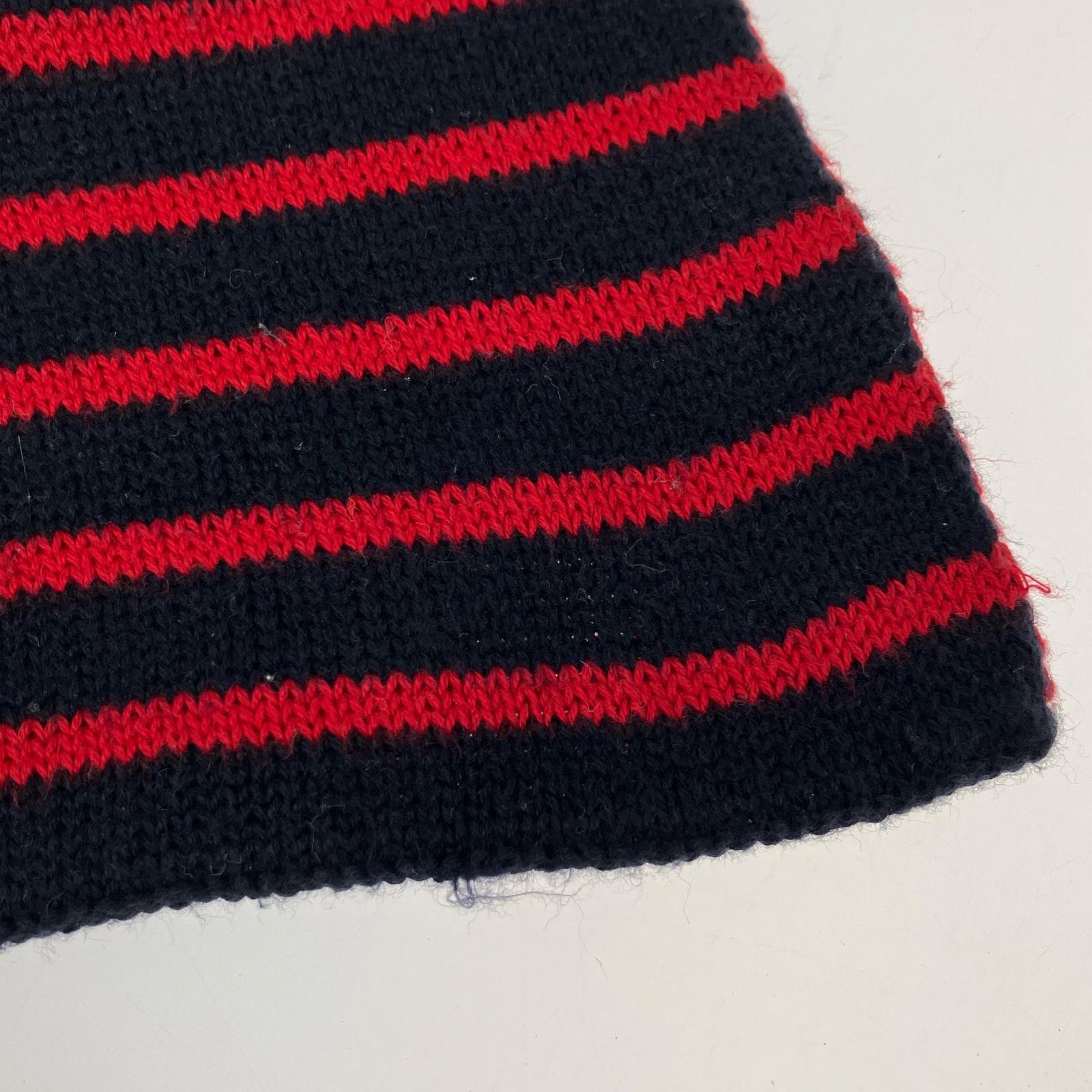 その他アクセサリー ボーダーマフラー レッド