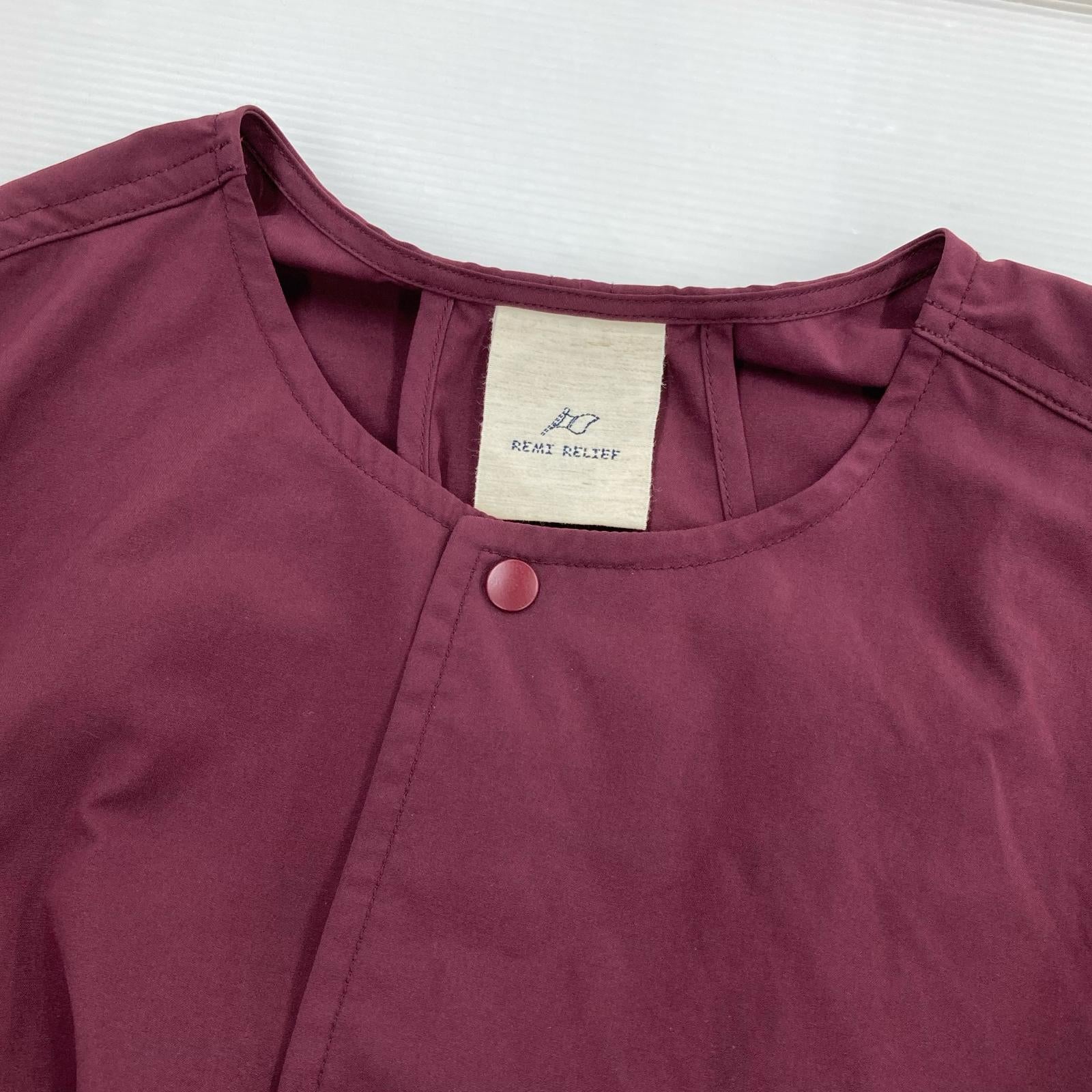 ジャケット ポケッタブルノーカラーシャツ（L) L