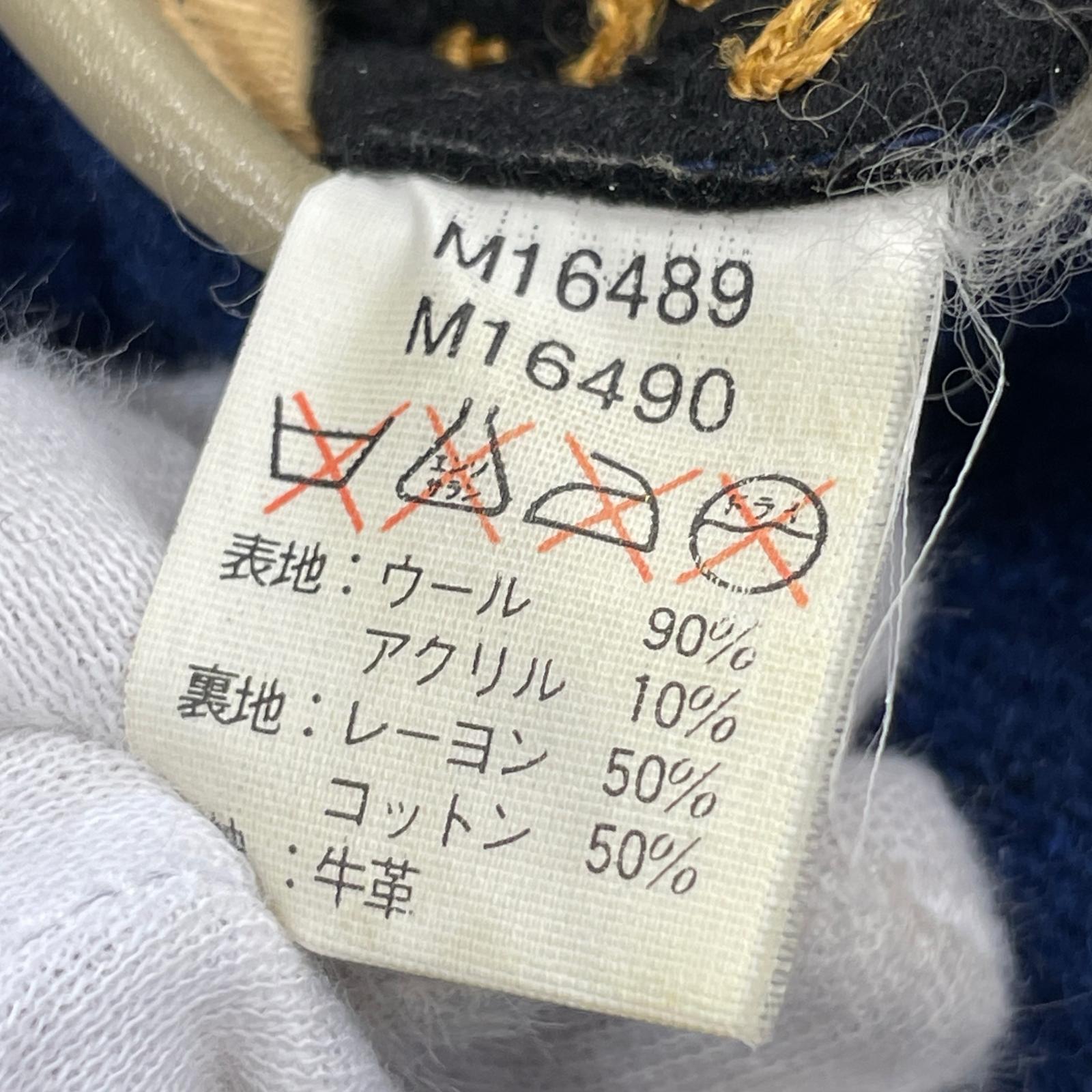 ジャケット STYLE EYES M16489 M16490 袖レザー 38 ネイビー
