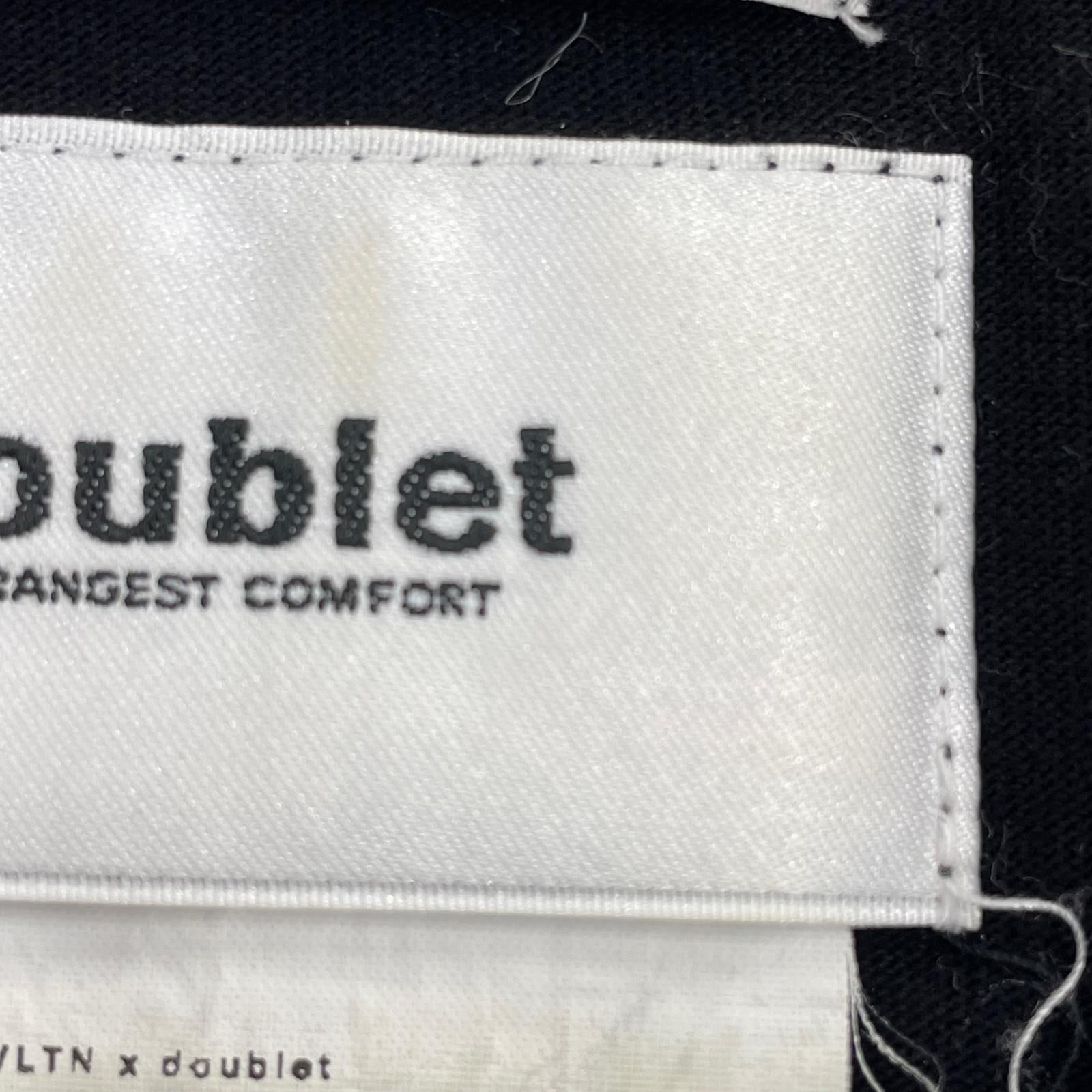 半袖Ｔシャツ VALENTINO×doublet コラボ フリンジロゴTee XL 黒 ブラック