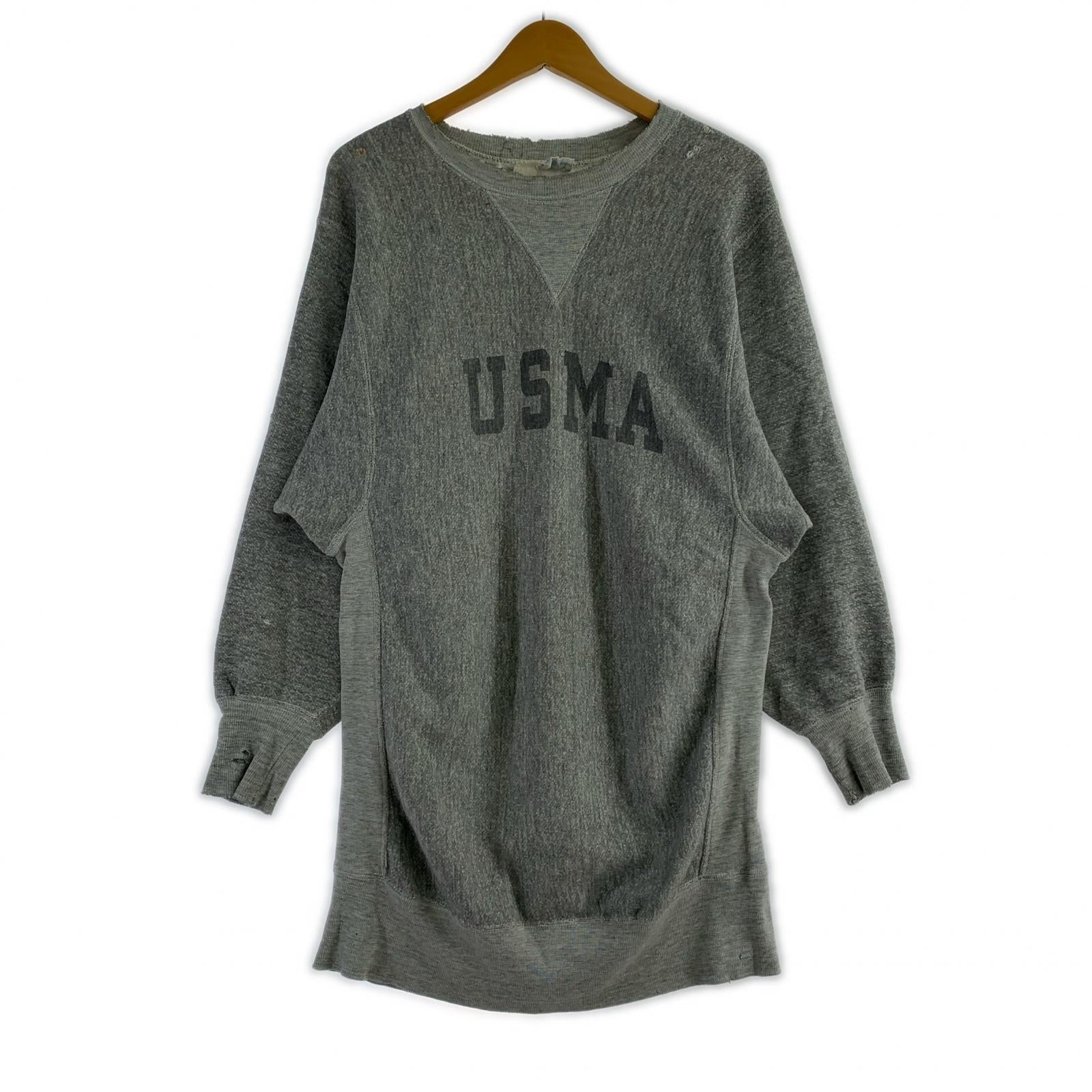 スウェット 70s USMA リバースウィーブ X-LONG (S) グレー S グレー