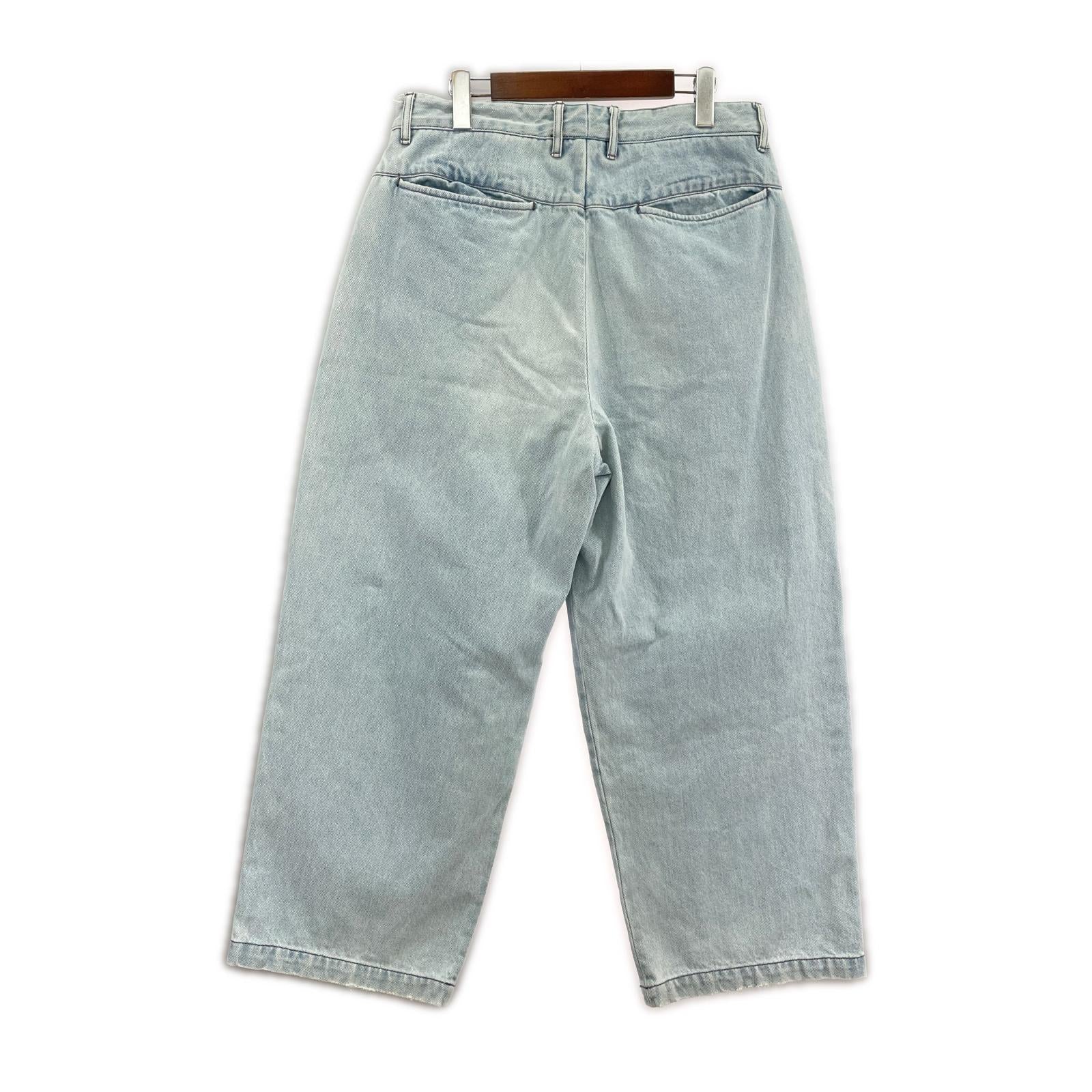 デニムパンツ FARAH 1タックバギーデニムパンツ 32 ブルー