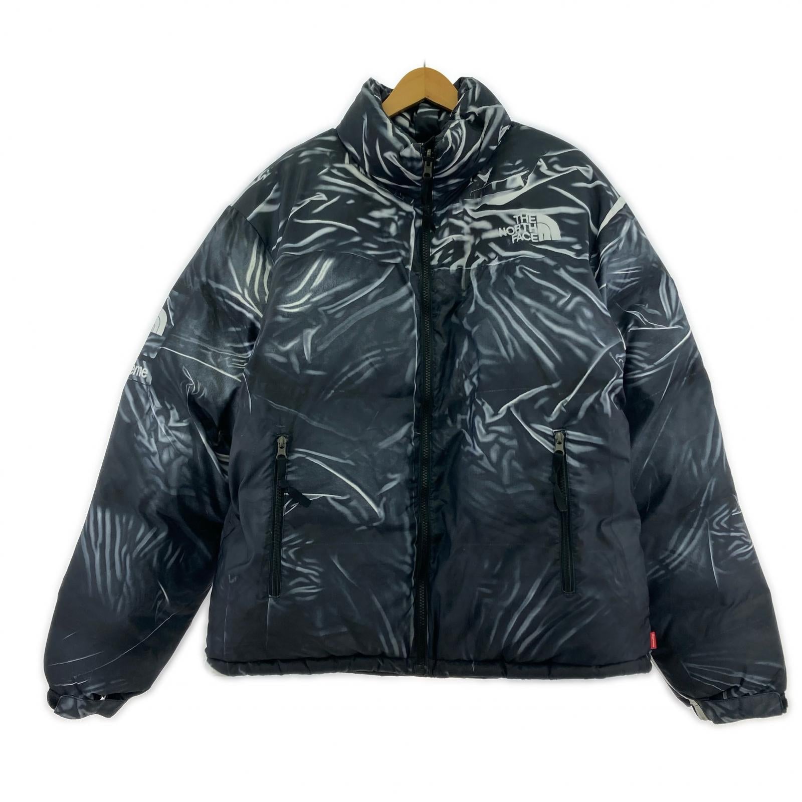 ダウンジャケット ×Supreme/Trompe Loeil Printed Nuptse L ブラック