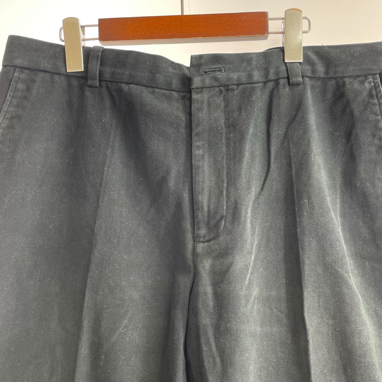 パンツ CLARK センタープレスワイドパンツ 紺 40 ネイビー