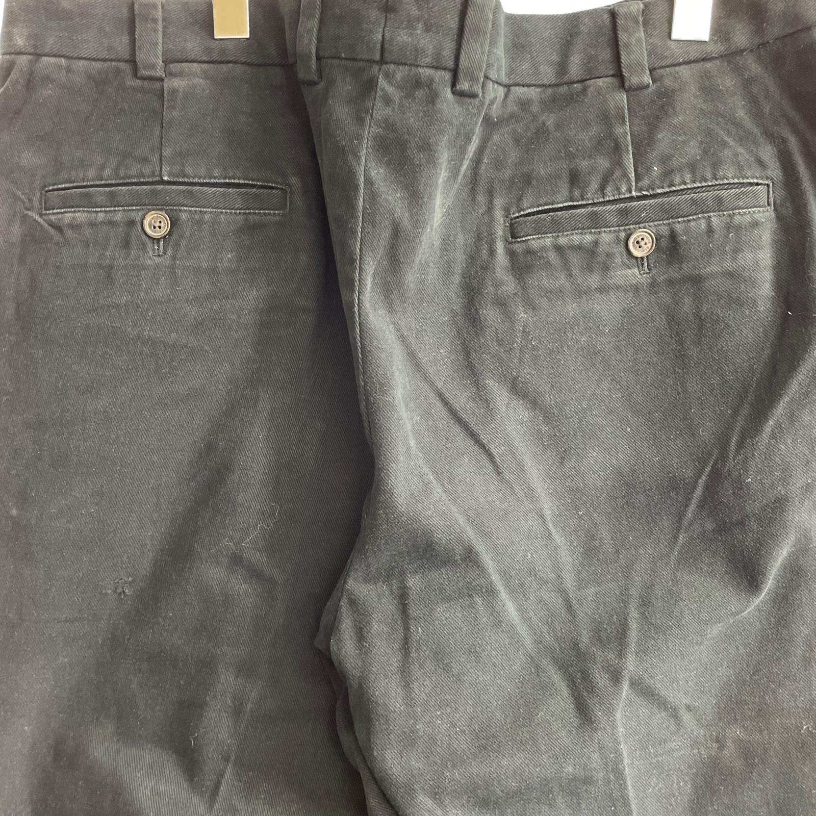 パンツ CLARK センタープレスワイドパンツ 紺 40 ネイビー