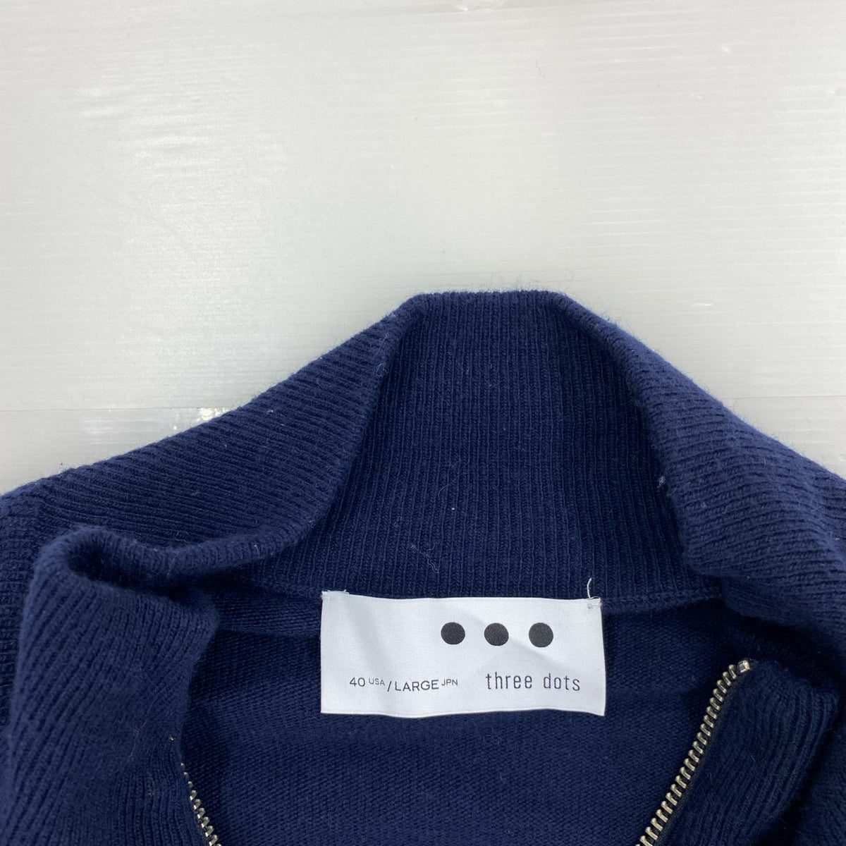 ダウンジャケット 12G down zip high neck L NVY ネイビー