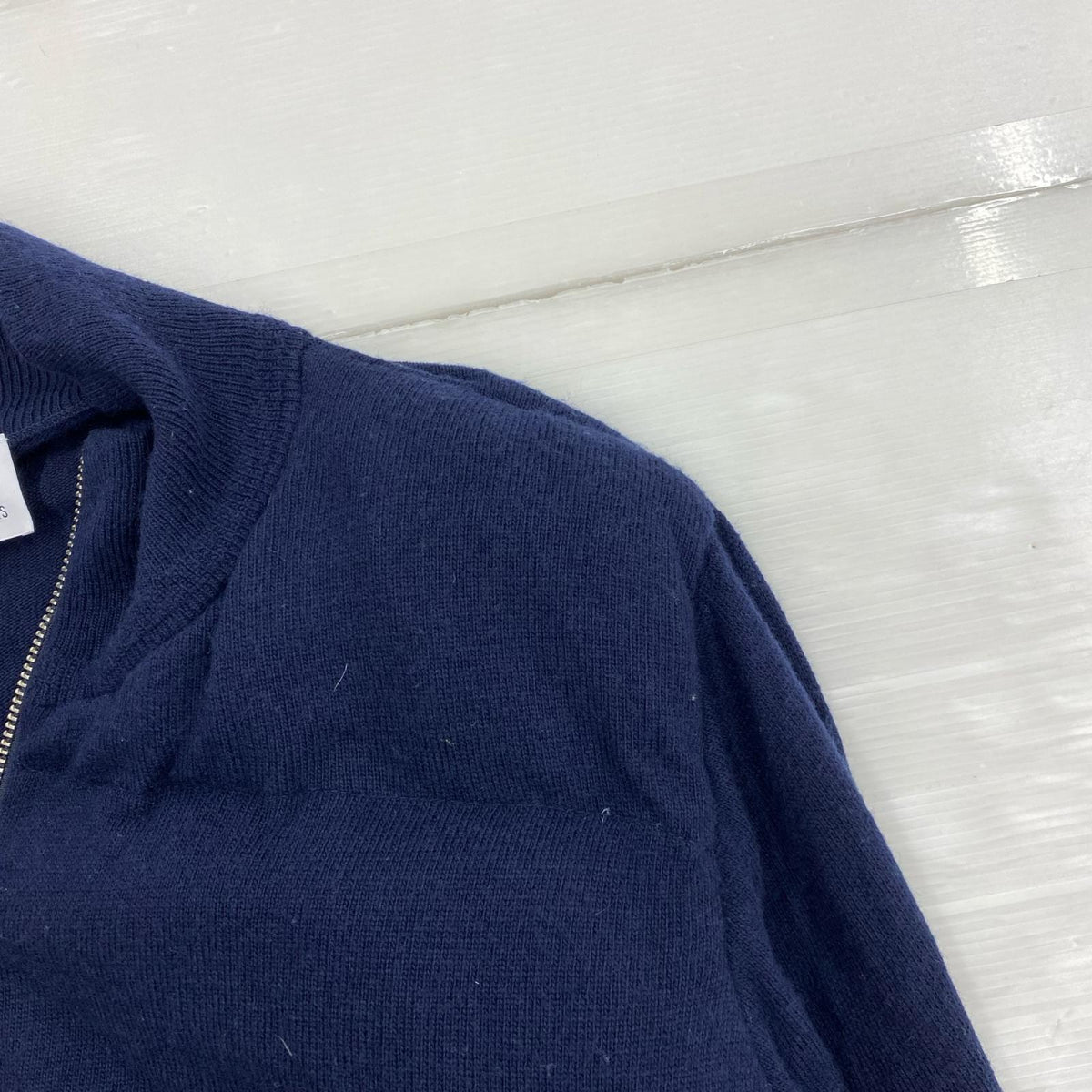 ダウンジャケット 12G down zip high neck L NVY ネイビー