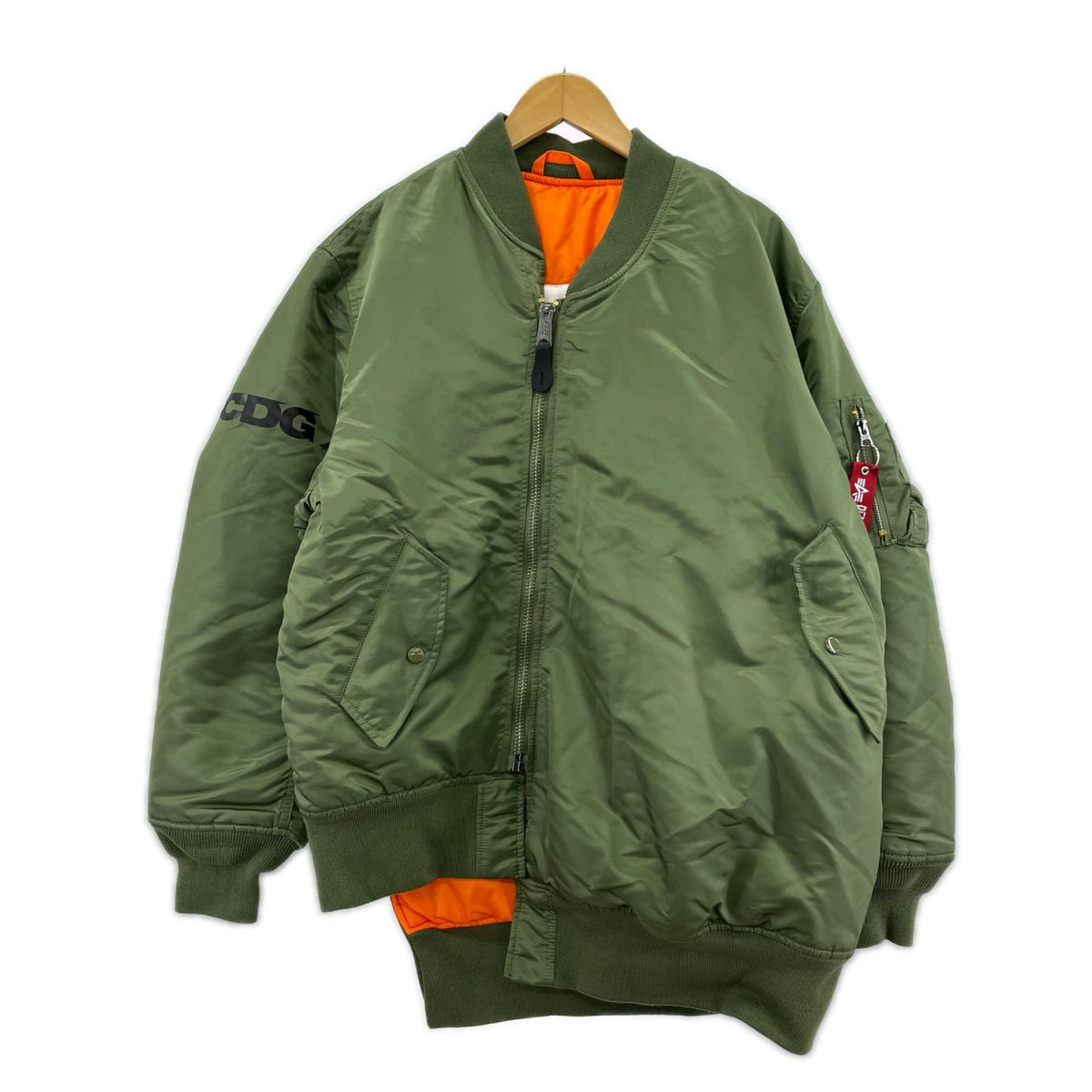 ジャケット ×CDG ｱｼﾝﾒﾄﾘｰ MA-1 ｼﾞｬｹｯﾄ ｶｰｷ (XL) カーキ