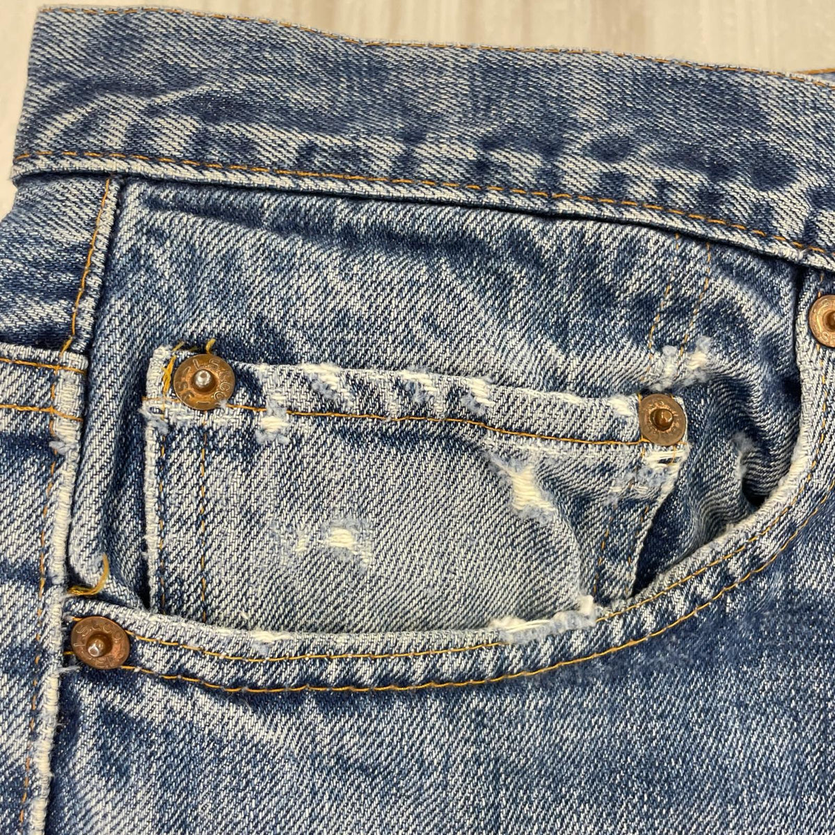 デニムパンツ 70s Lot517 42TALON ｽﾓｰﾙe ﾃﾞﾆﾑ 33 ネイビー