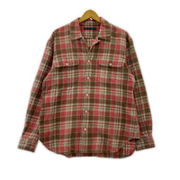長袖シャツ Open Coller Flannel Shirt 5f レッド