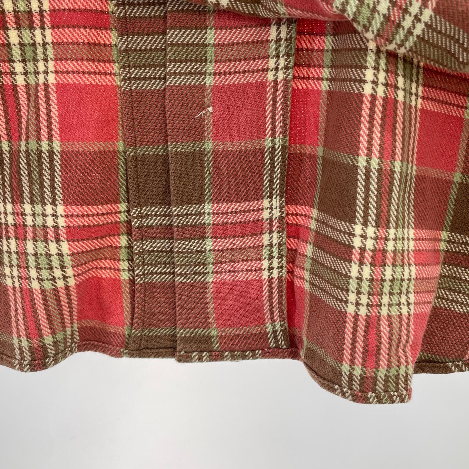長袖シャツ Open Coller Flannel Shirt 5f レッド
