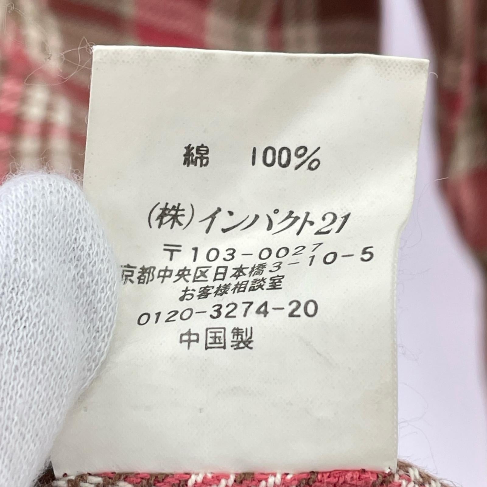長袖シャツ Open Coller Flannel Shirt 5f レッド