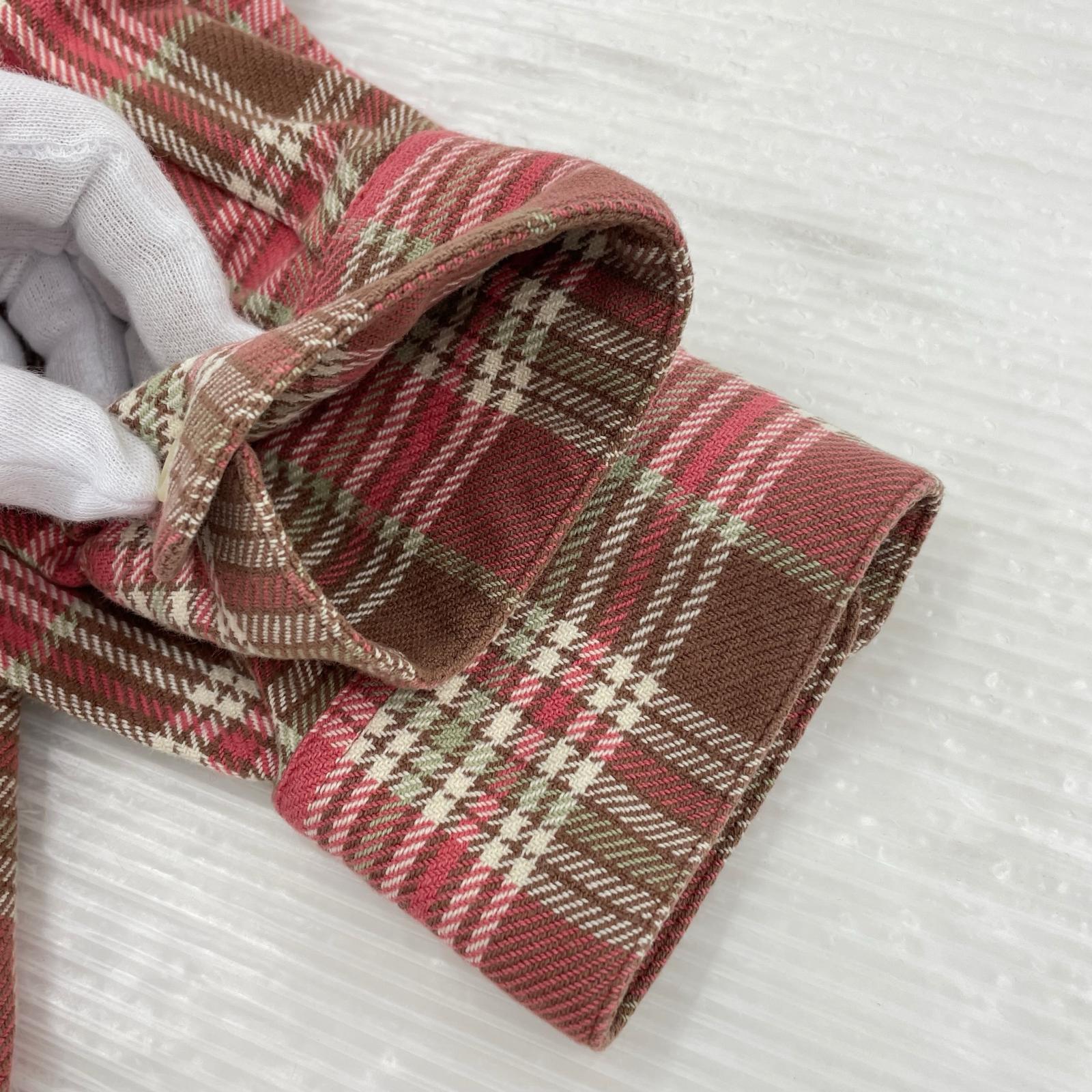 長袖シャツ Open Coller Flannel Shirt 5f レッド