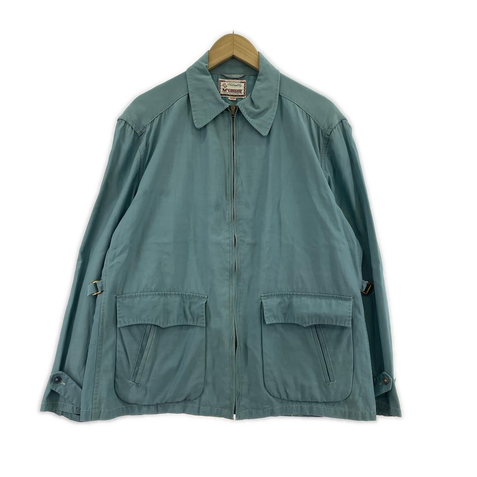 ブルゾン 50s ジャケット 糸巻きタグ 42 青 42 ブルー
