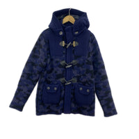 ジャケット ニット　ダッフル　NYV　カモフラ ネイビー