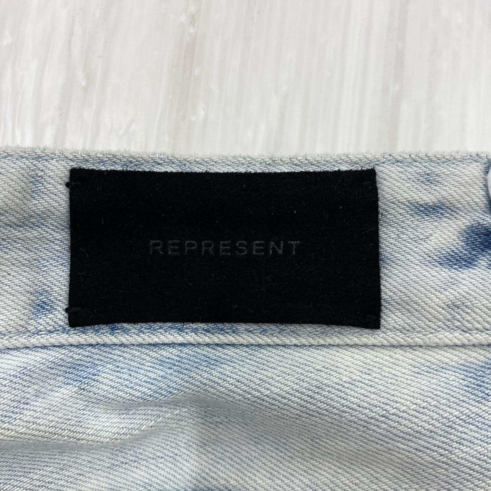 デニムパンツ REPRESENT ダメージデニム (31) 31 ブルー