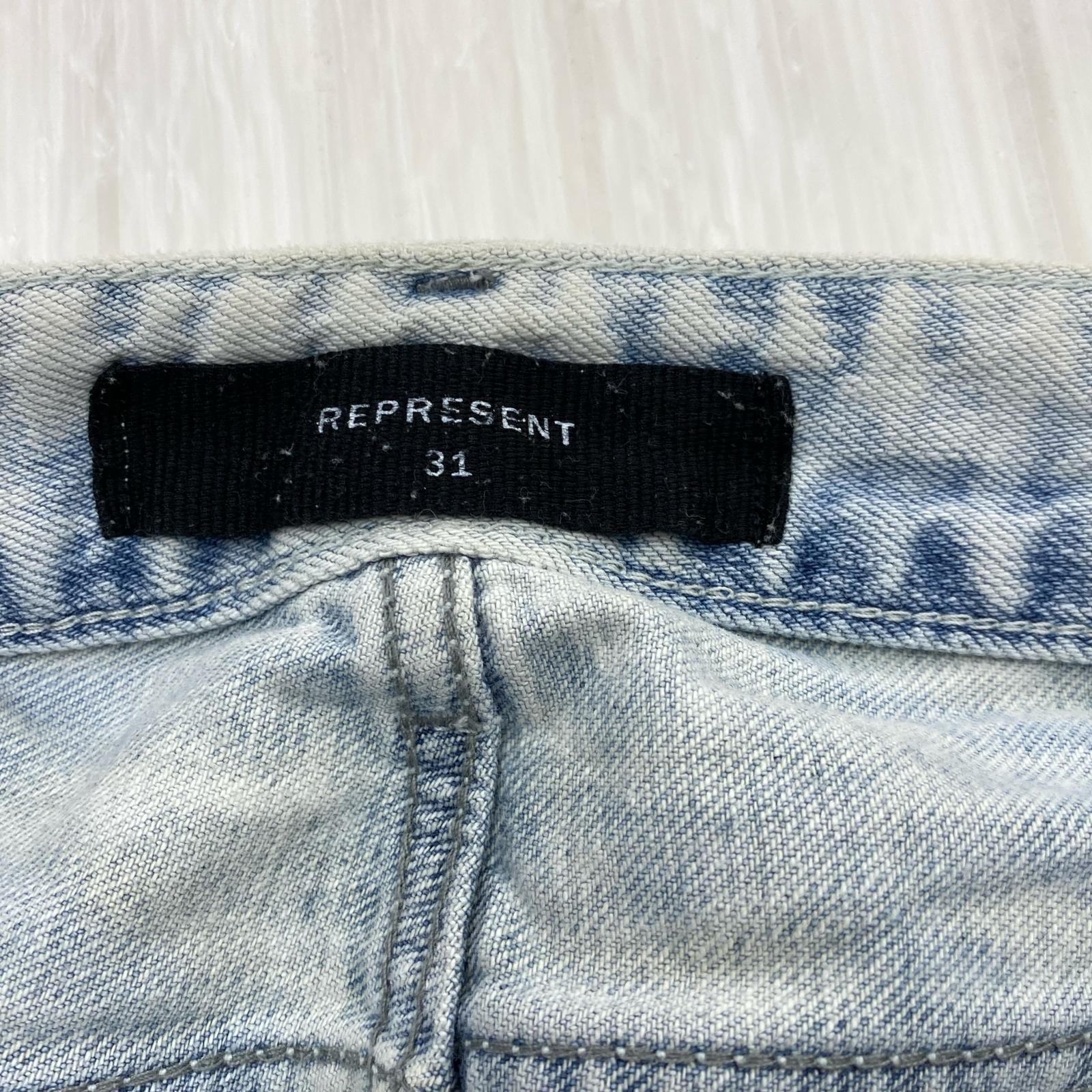 デニムパンツ REPRESENT ダメージデニム (31) 31 ブルー