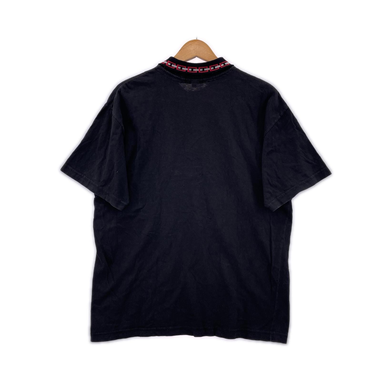 ポロシャツ 80s STUSSY 初期 襟デザイン ポロシャツ M ブラック M ブラック