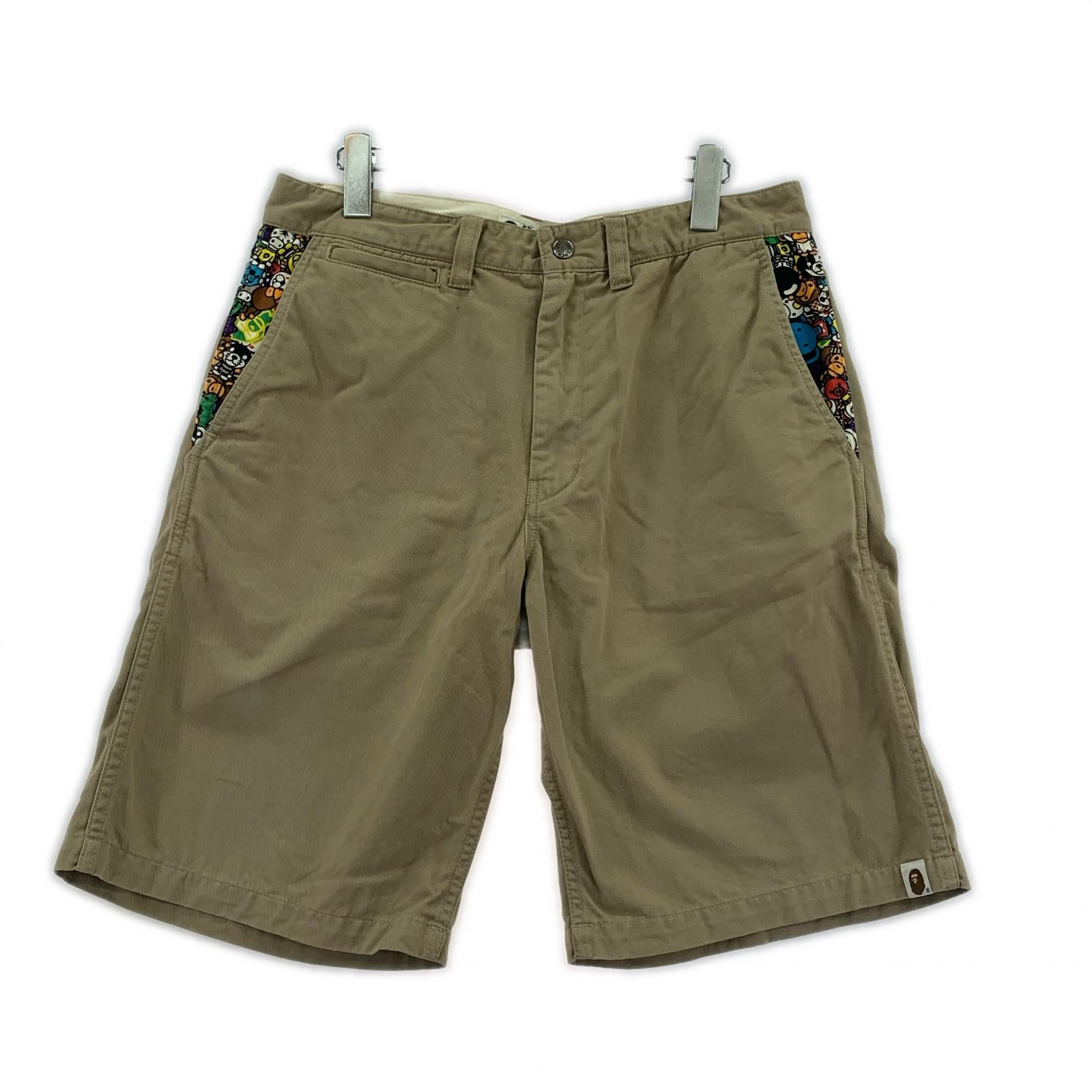 ショートパンツ BABY MILO 柄切替 ショートパンツ L ベージュ L