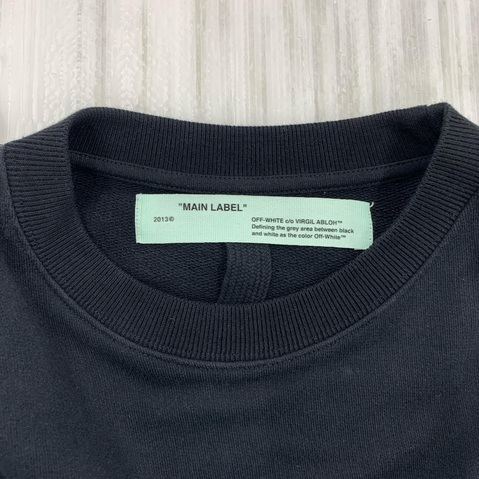 スウェット OFF-WHITE 3D LINE CREWNECK OMBA025E18192002 黒 (S) S ブラック