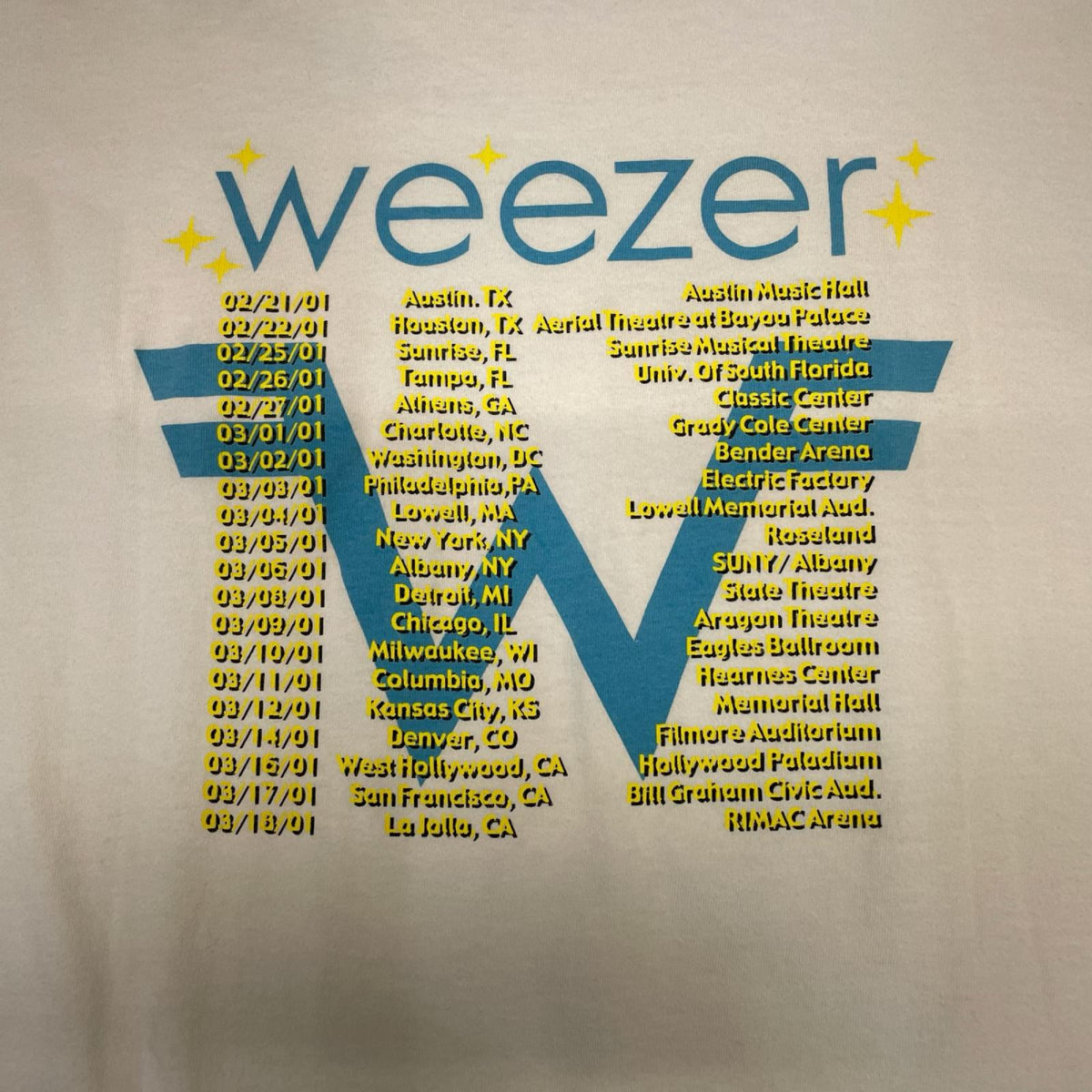 半袖Ｔシャツ 00s Weezer Adrian Tomine バンドTシャツ2001年 M＆Oﾀｸﾞ L