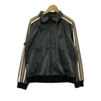 ジャケット SYNTHETIC LEATHER TRACK JACKET (M) M ブラック