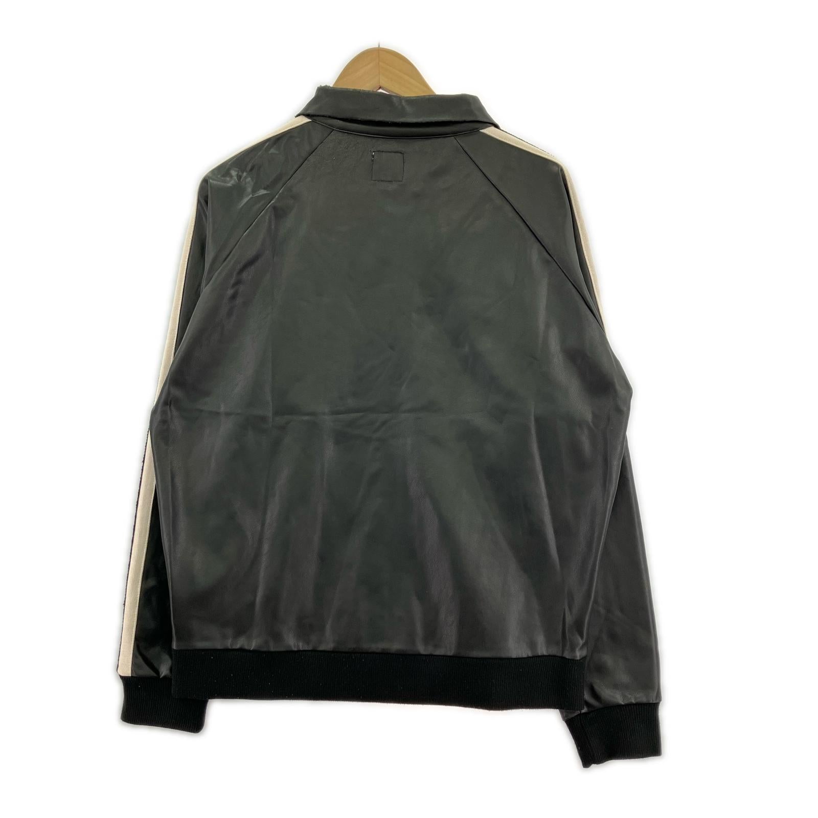 ジャケット SYNTHETIC LEATHER TRACK JACKET (M) M ブラック