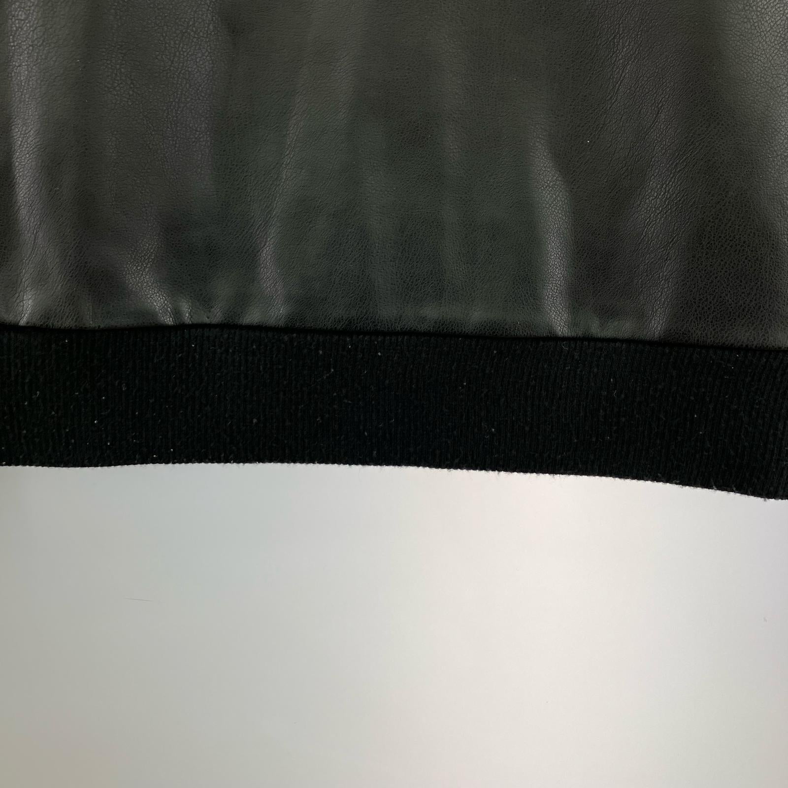 ジャケット SYNTHETIC LEATHER TRACK JACKET (M) M ブラック
