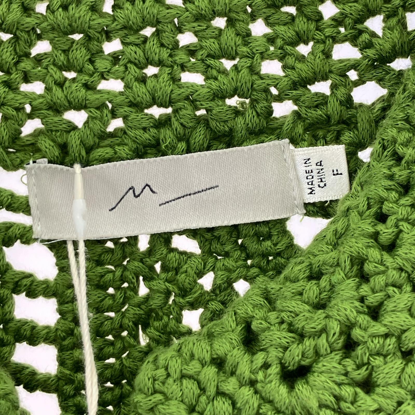 半袖シャツ M_　see the unseen　CROCHET半袖シャツ グリーン