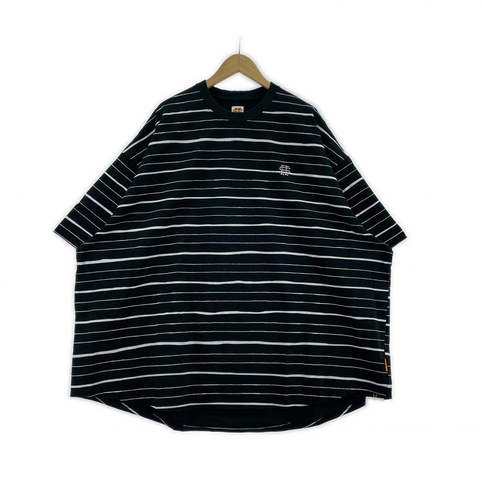 半袖Ｔシャツ SEE SEE 25SS SUPERBIGROUND BOARDER MIX XXL 白×黒