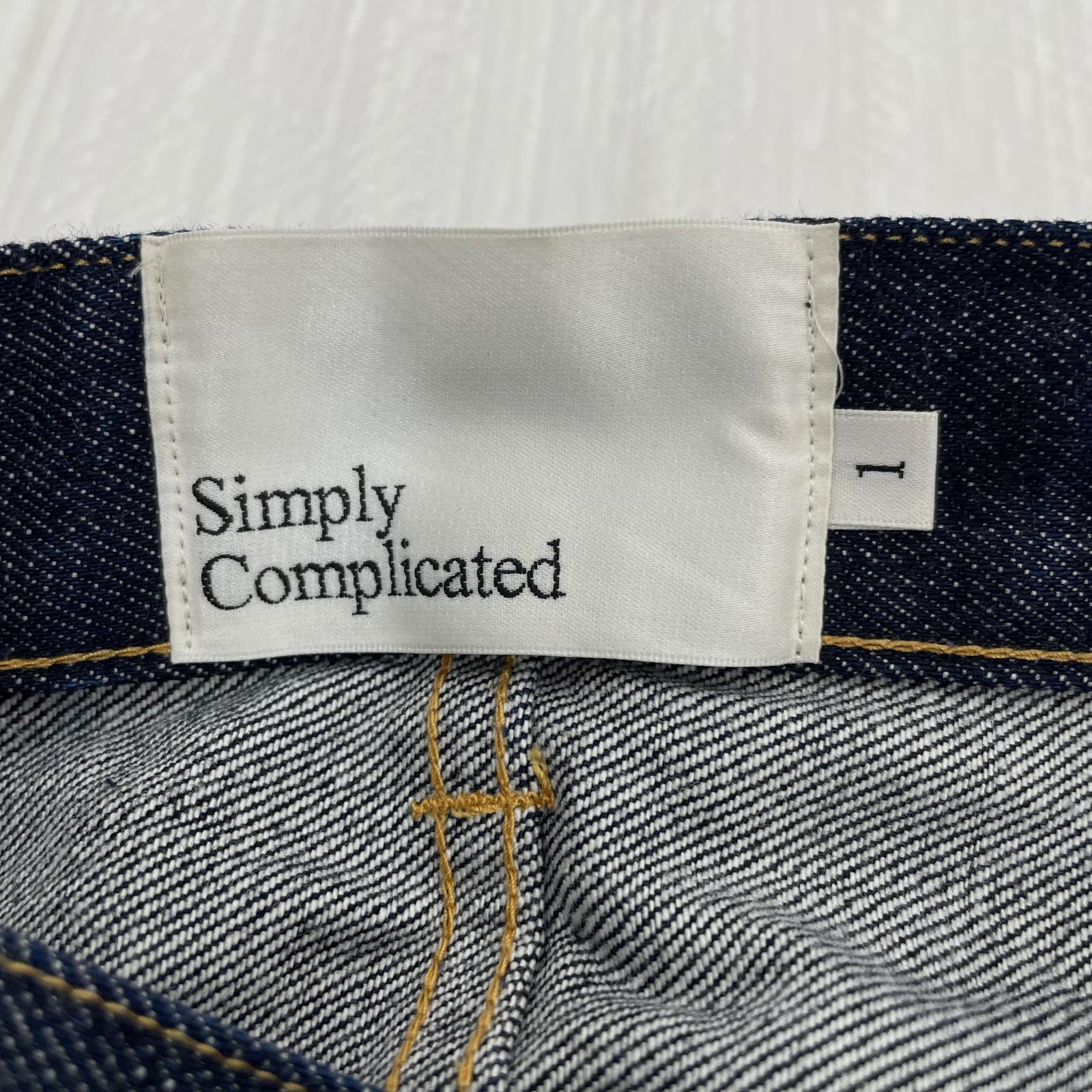 デニムパンツ SIMPLY COMPLICATED ストレートデニムパンツ (1) 1 ネイビー