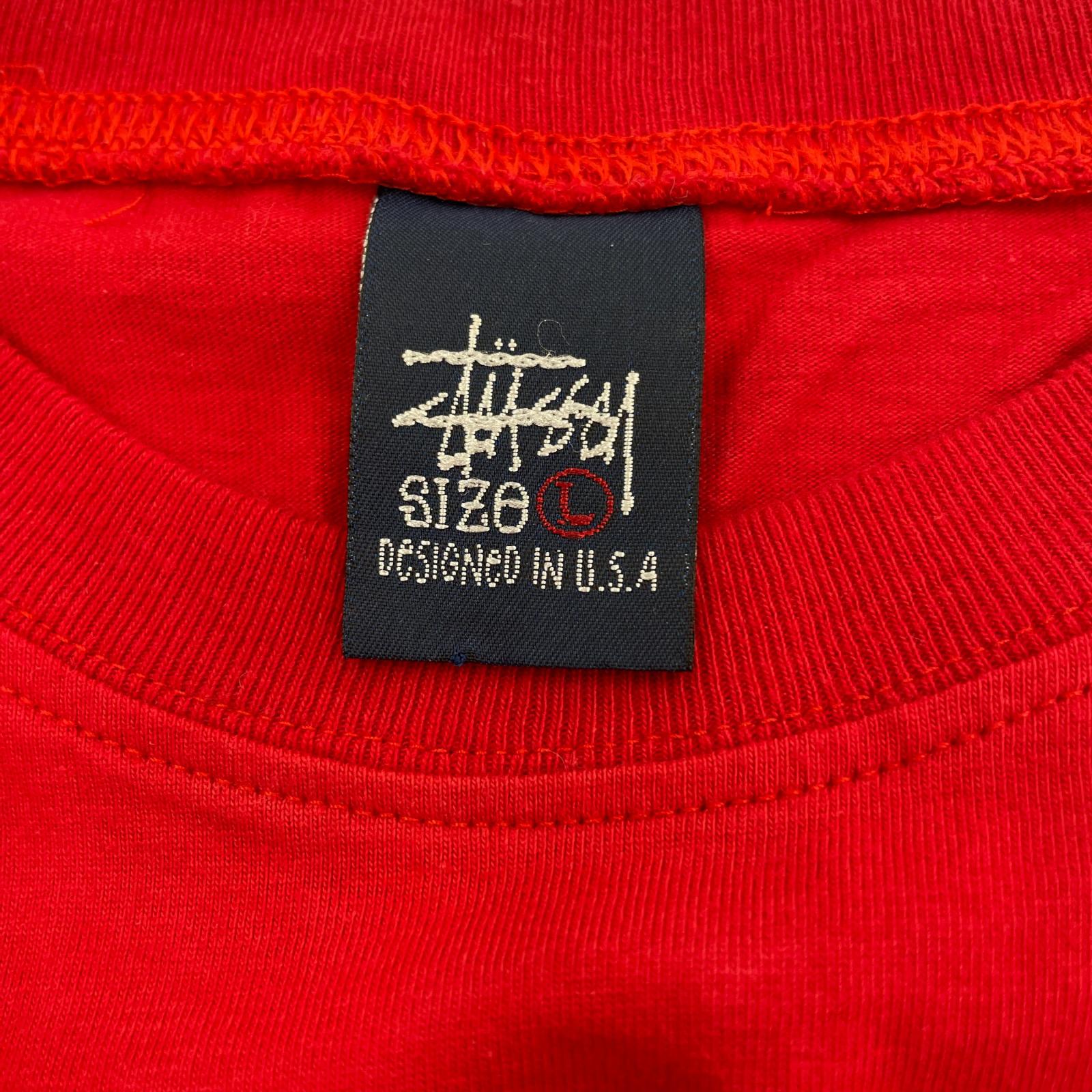 半袖Ｔシャツ 90s プリントS/Sカットソー　赤 L レッド