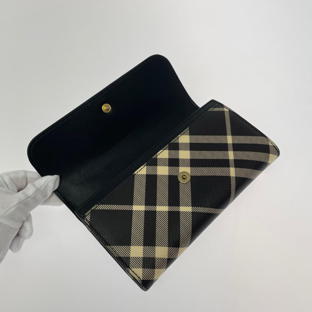長財布 BURBERRY PRORSUM コンチネンタル ブラックチェック 長財布