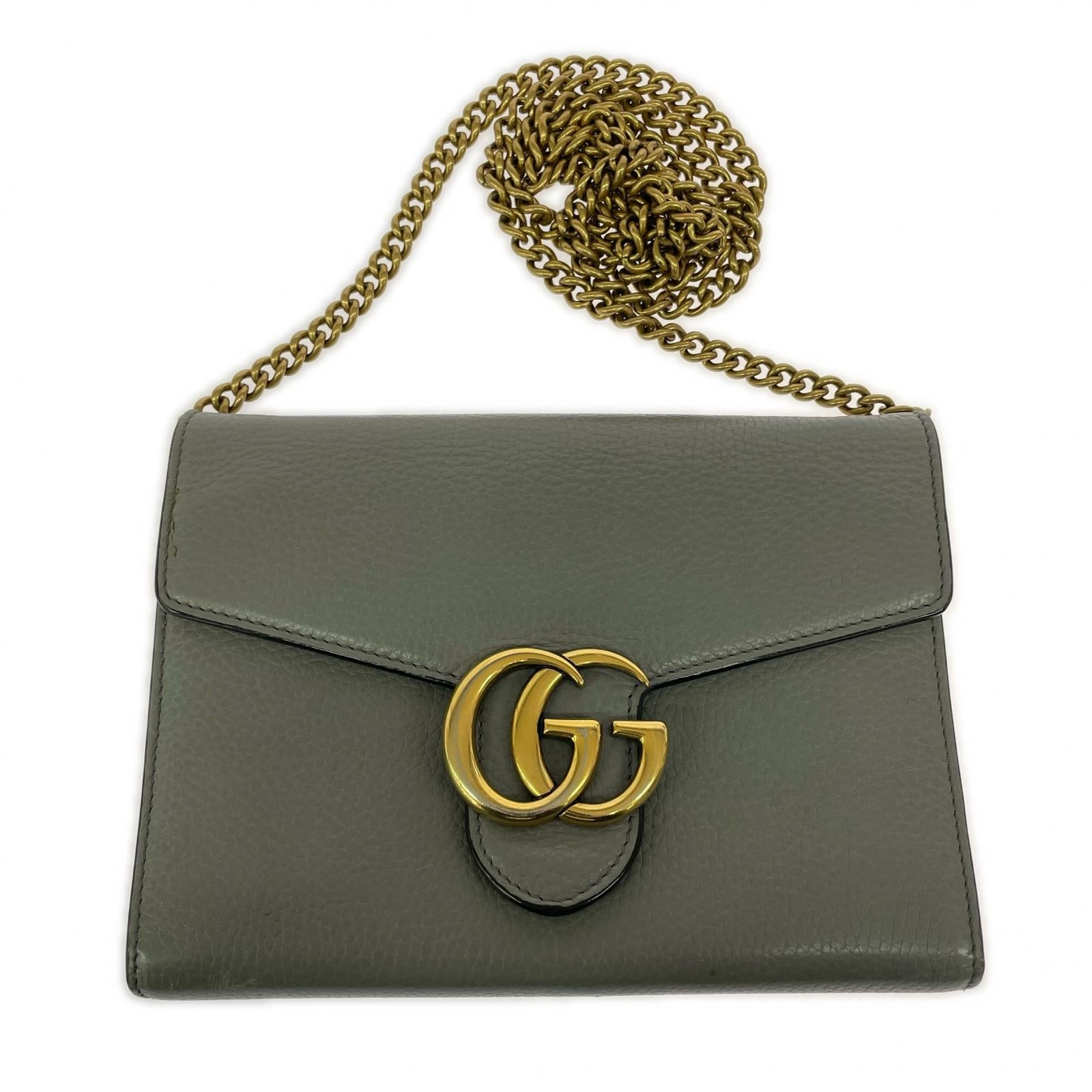 GUCCI/GGマーモント/チェーンウォレット/401232