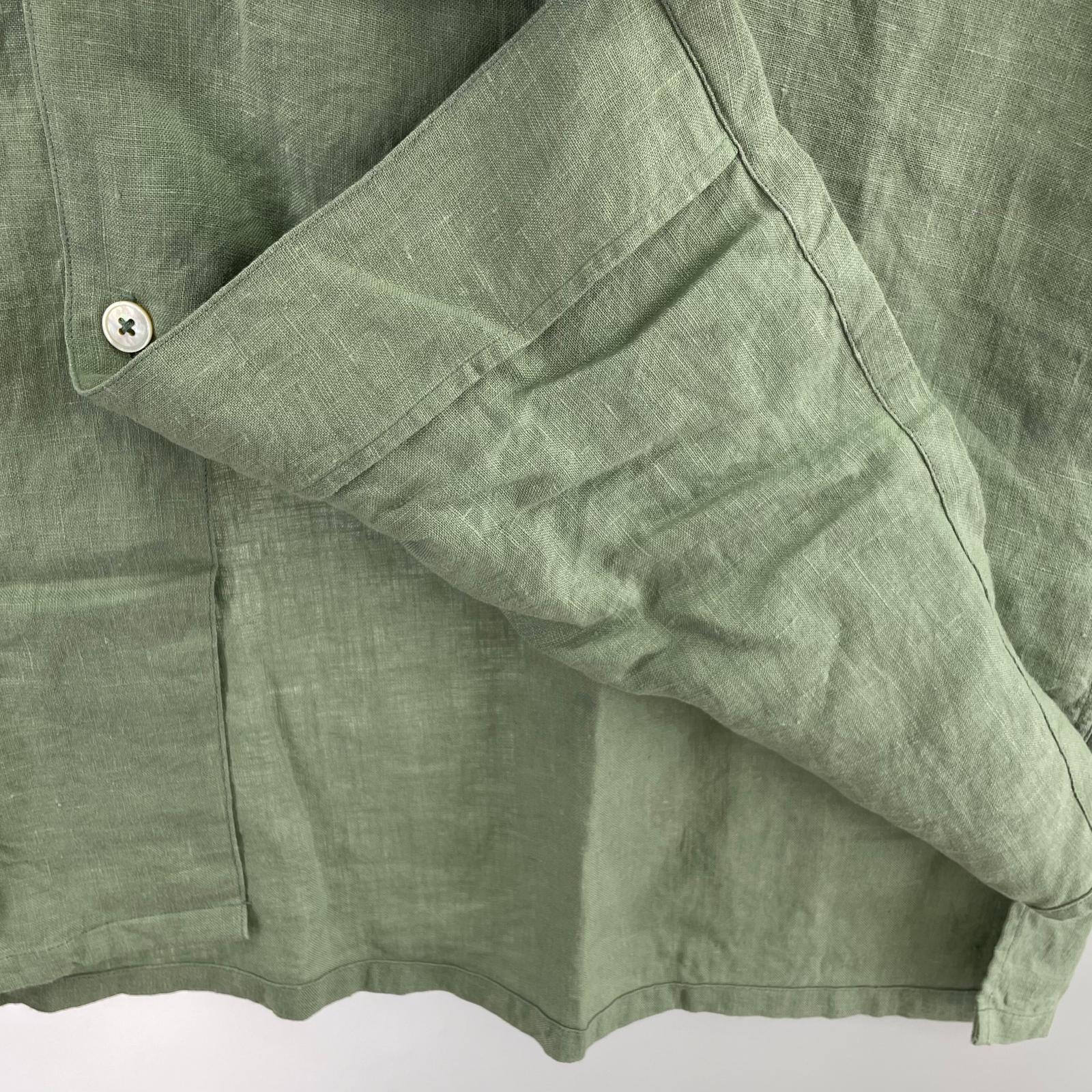 半袖シャツ Paul Smith S/Sリネンシャツ XL グリーン