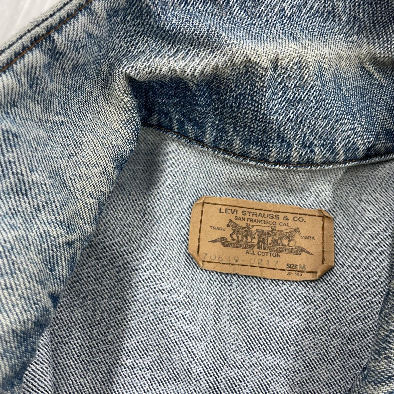デニムジャケット 70649-0217 オレンジタブ M ブルー